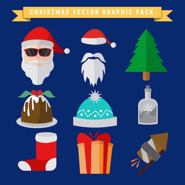 Weihnachts-vektor-grafik-pack