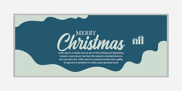 Vektor weihnachtsbanner, frohes neujahrsbanner, social-media-cover und web-banner weihnachten