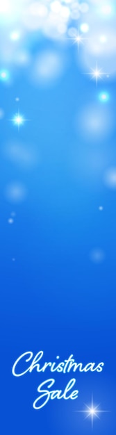 Weihnachtsbanner mit glitzerndem blauem hintergrund