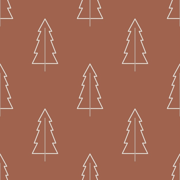 Weihnachtsbaum boho seamless pattern abstrakter moderner hintergrund der frohen weihnachten