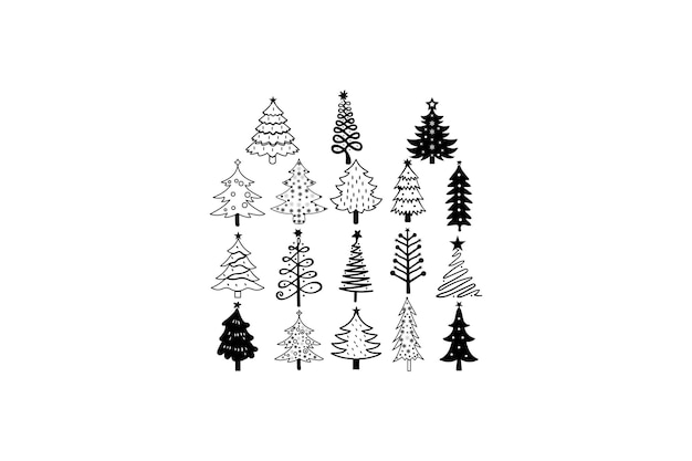 Vektor weihnachtsbaum-svg-bundle