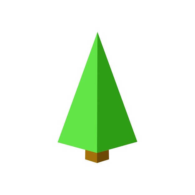Weihnachtsbaum-Symbol im isometrischen 3D-Stil auf weißem Hintergrund Baum-Illustration im flachen Design