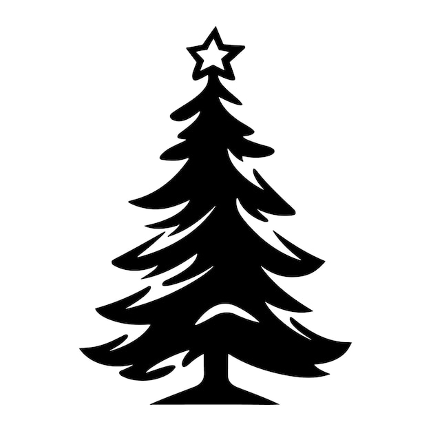Weihnachtsbaumvektorillustration PremiumVektor
