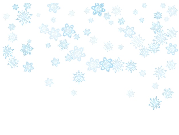 Weihnachtsblauer schneeflocken-blizzardstrom im licht