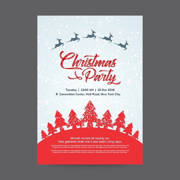 Weihnachtsfeier-Plakat-Entwurfs-Schablone