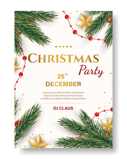 Weihnachtsfeier Poster Vorlage.