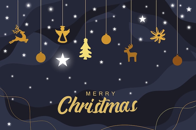 Weihnachtsfeierdekoration mit schönem Hintergrund und Baum