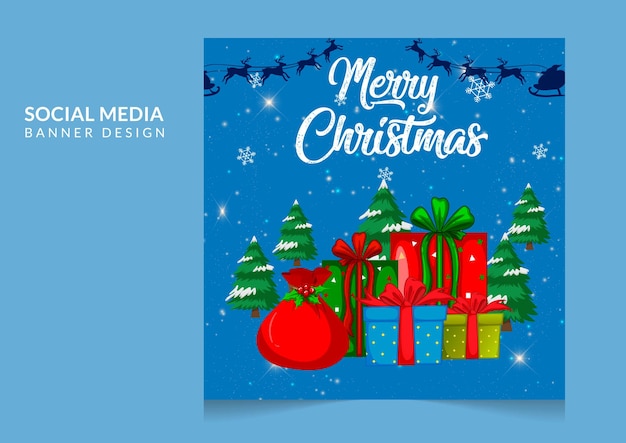 Weihnachtsfeiern bieten social-media-post-design-vorlagen an