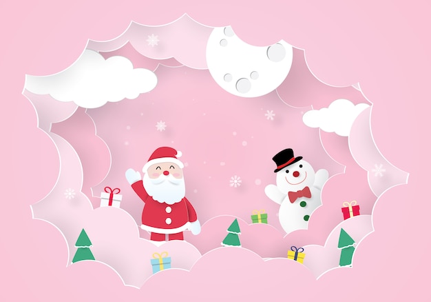 Weihnachtsfeiern, happy new year, santa claus und schneemann