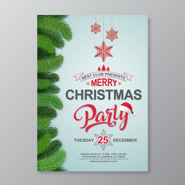 Vektor weihnachtsfest-plakat-design-vorlage