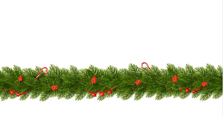 Weihnachtsgrenze mit Ästen
