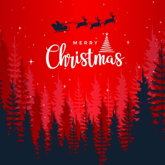 Weihnachtsgrüßkarte mit Weihnachtenbaum