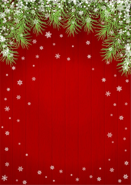 Weihnachtshintergrund mit Tannenzweigen