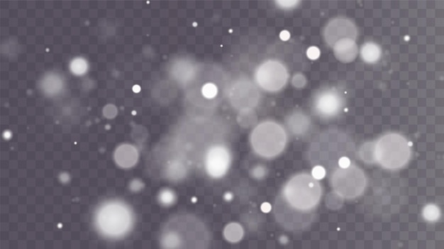 Weihnachtshintergrund Pulver PNG Magisches Bokeh glänzt mit weißem Staub