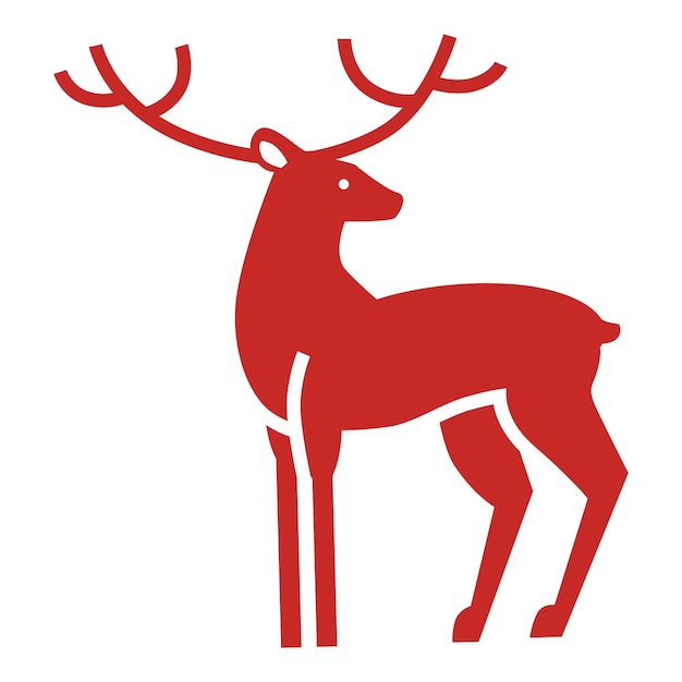 Vektor weihnachtshirsch-symbol einfache illustration des weihnachtshirsch-vektorsymbols für webdesign isoliert auf weißem hintergrund