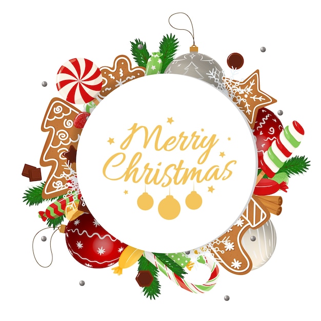 Weihnachtskarte mit kalligraphischen Feiertagswünschen
