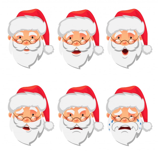 Weihnachtsmann-icon-set