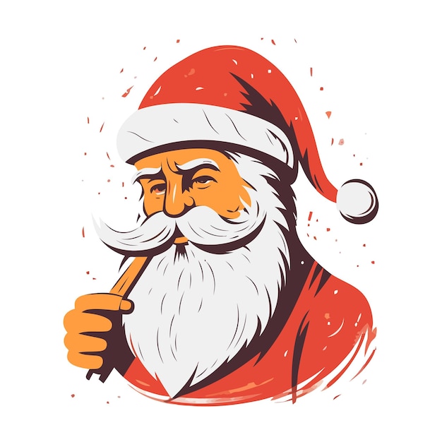 Weihnachtsmann-logo-design abstrakte zeichnung weihnachtsmann niedliche vektorillustration