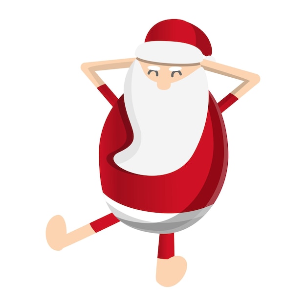 Weihnachtsmann relax-symbol karikatur von weihnachten relax-vektorsymbol für webdesign isoliert auf weißem hintergrund