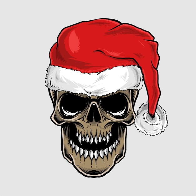 Vektor weihnachtspaket totenkopf