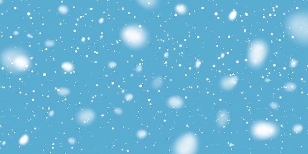 Weihnachtsschnee. fallende schneeflocken auf blauem hintergrund. schneefall. vektor-illustration.