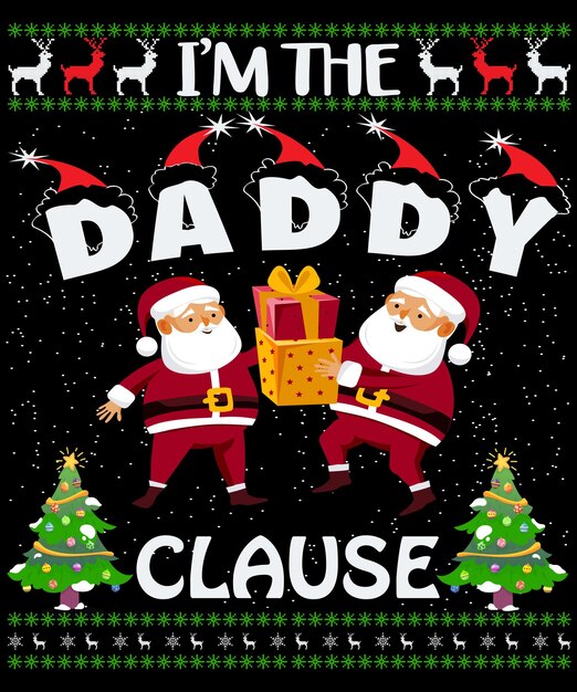 Vektor weihnachtsset i am the daddy clause