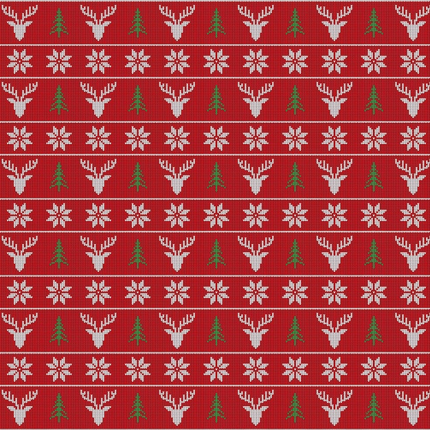 Weihnachtsstrick mit nahtlosem Muster