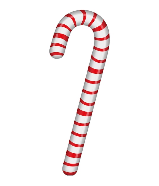 Weihnachtssüßigkeiten mit Streifenfarbe auf weißem Hintergrund Nahaufnahme