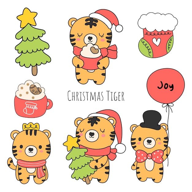 Weihnachtstiger, jahr des tigers 2022