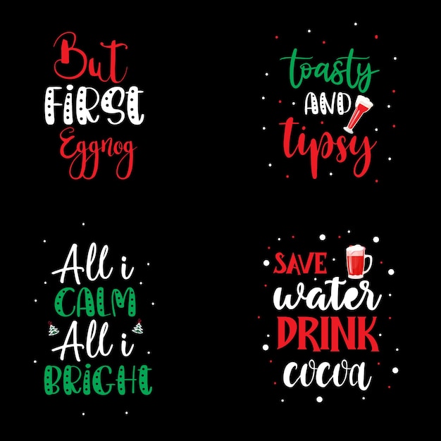 Weihnachtstypografie-t-shirt-design weihnachtsvektor-typografie-t-shirt-design