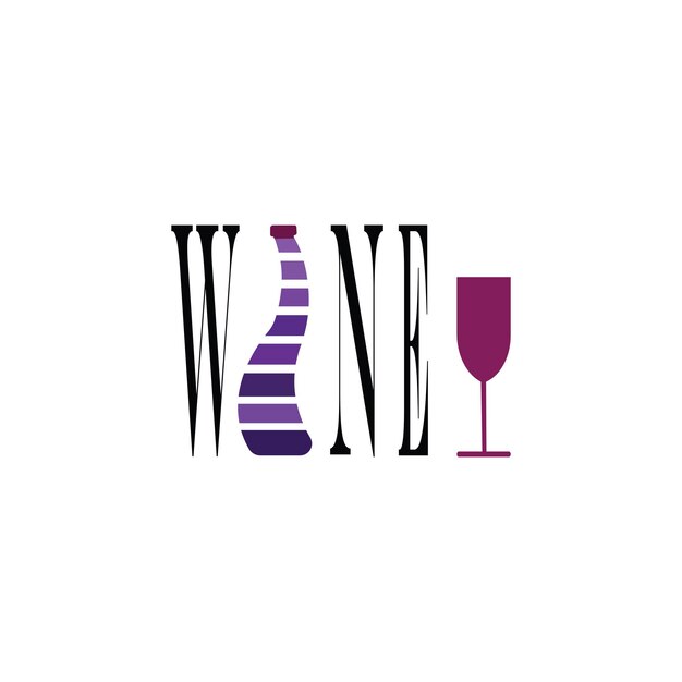 Vektor wein-logo-vorlage vektordesign