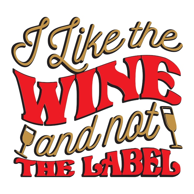 Vektor wein-t-shirt-design-datei