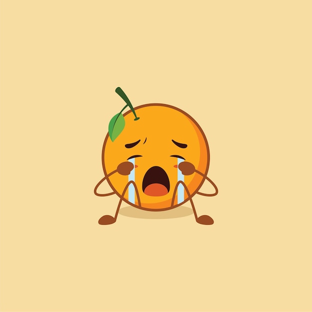 Weinendes orange