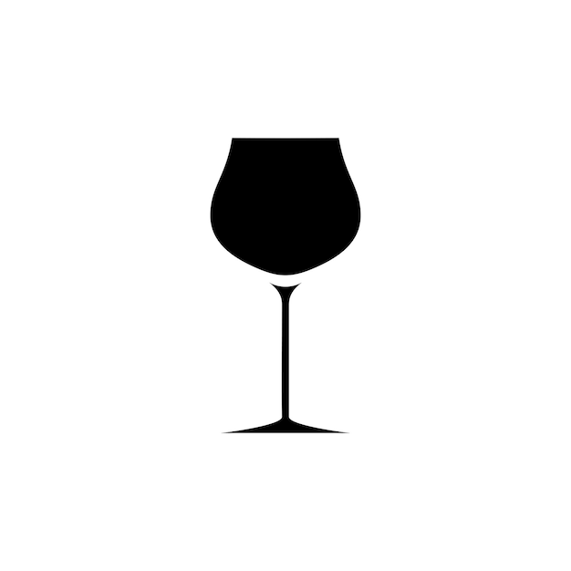 Weinglas-Icon-Vektor-Entwurfsvorlage