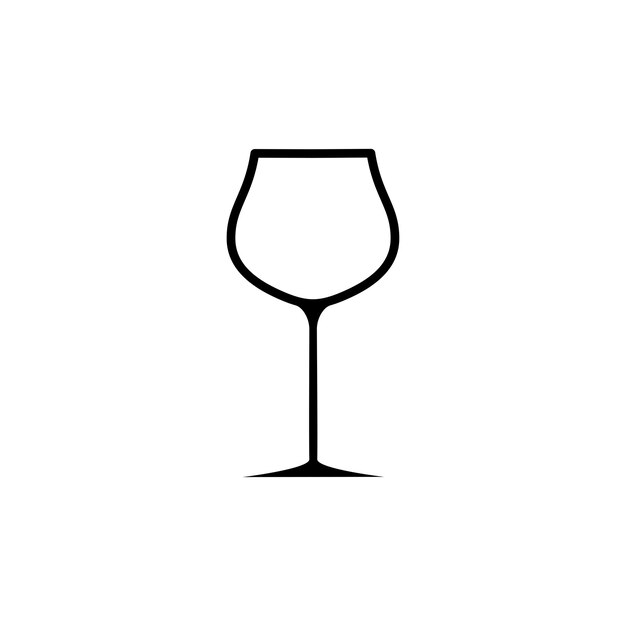 Weinglas-Icon-Vektor-Entwurfsvorlage