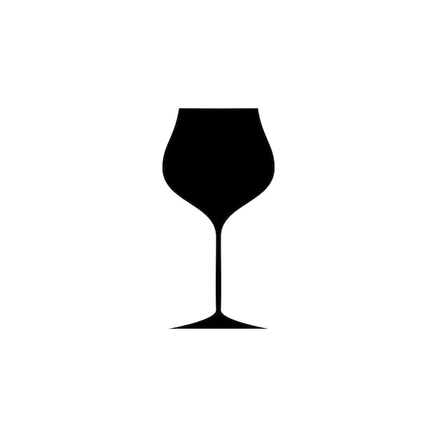 Weinglas-Icon-Vektor-Entwurfsvorlage