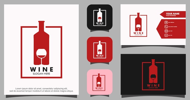 Weinglas-logo-design-vorlage