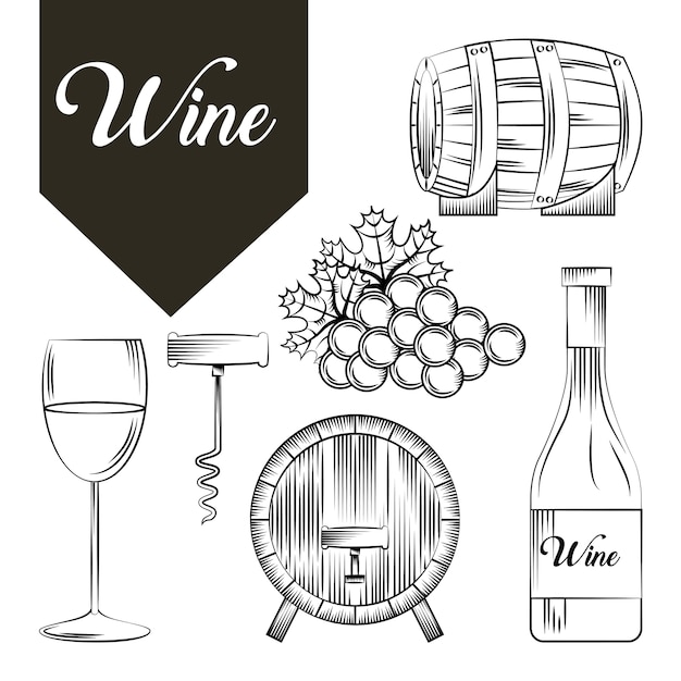 Weinhaus ähnliche Symbole