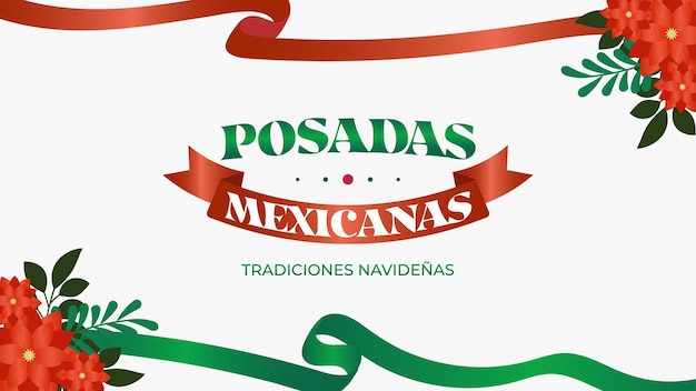 Weinlese posadas mexicanas hintergrund