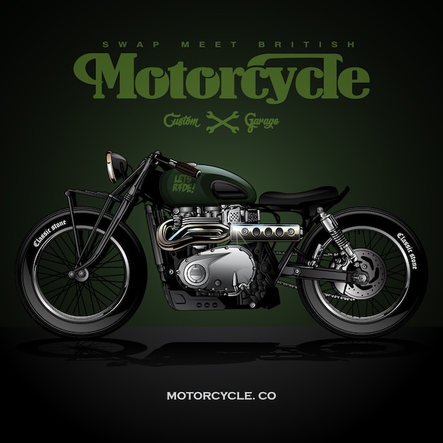 Weinlese-Straßen-Verfolger-Motorrad-Plakat