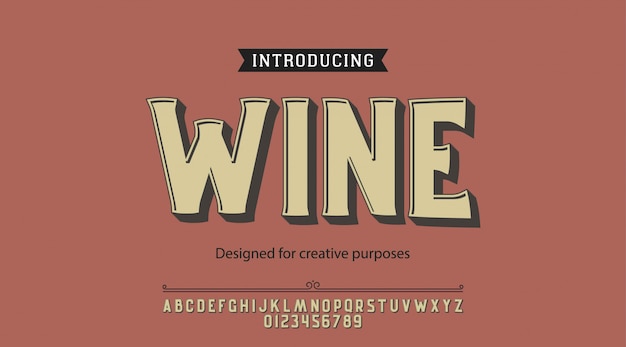 Weinschrift. für etiketten und verschiedene schriftarten