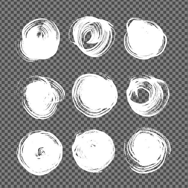 Vektor weiße abstrakte strukturierte runde striche auf imitiertem transparentem hintergrund