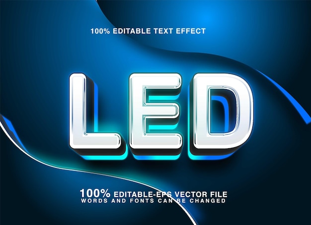 Weiße led-lampen leuchten text-effekt