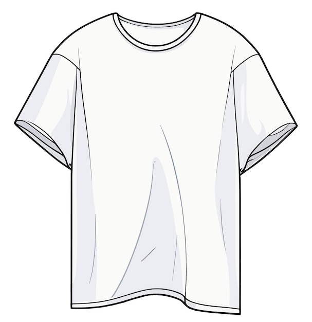 Weiße Männer T-Shirt Mode-Illustration-Vorlage