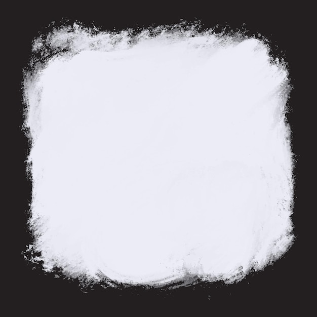 Weiße Öl-Acrylfarbe auf schwarzem Hintergrund Weiße Kunstpinsel-Farbtextur für Verkaufsbanner und Visitenkarten-Vektor-Illustrator