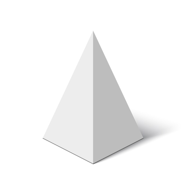Vektor weiße pyramide. illustration.