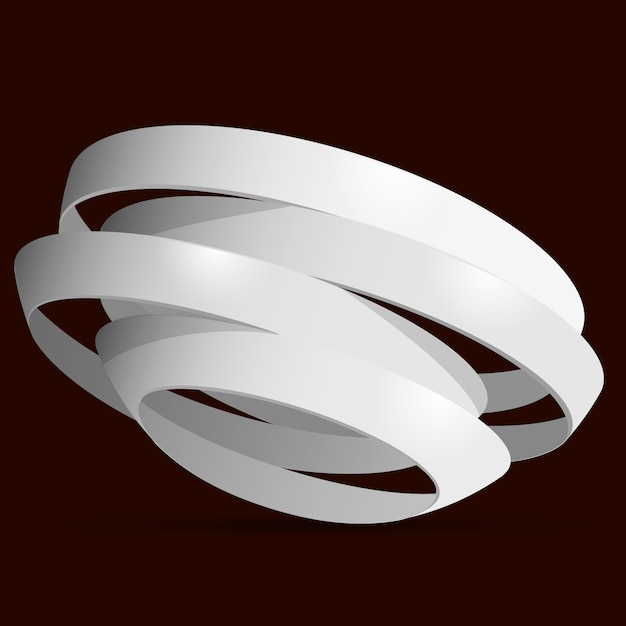 Weiße Ringe 3d