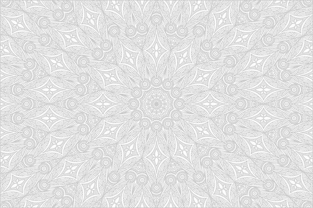 weiße Runde mit grauer Mandala-Textur
