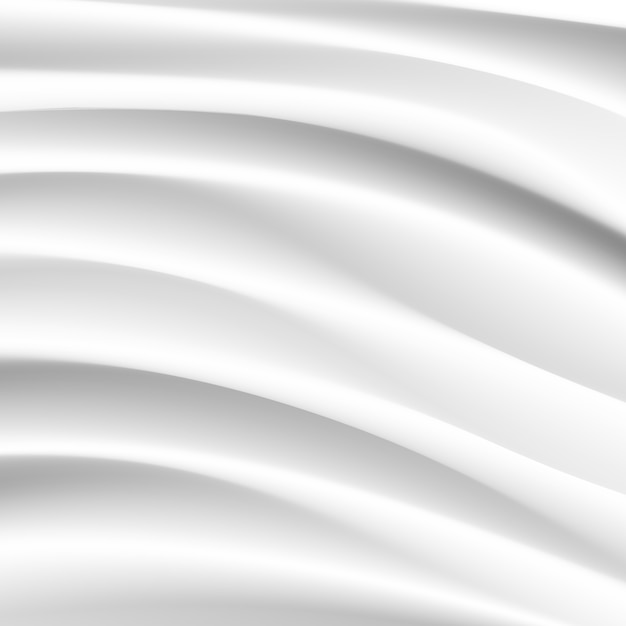 Weiße Seidenstoffwelle, die mit Licht und Schatten überlappt. weißer und grauer abstrakter Texturhintergrund und Kopierraum für Webdesign