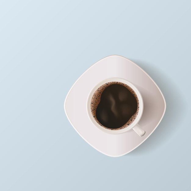 Weiße Tasse schwarzer Kaffee